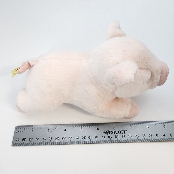 Miyoni Aurora Pig Plush 9" Light Pink Curly Tail Beanie Stuffed Animal Toy 2021 - Picture 9 of 9